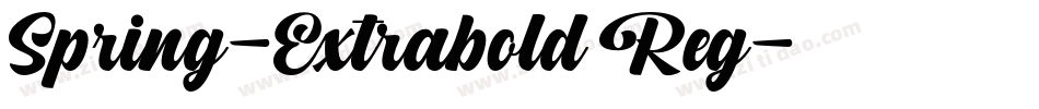 Spring-Extrabold Reg字体转换